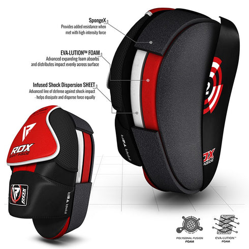 RDX T2 RED CAVAR CURVED BOXING PADS-3